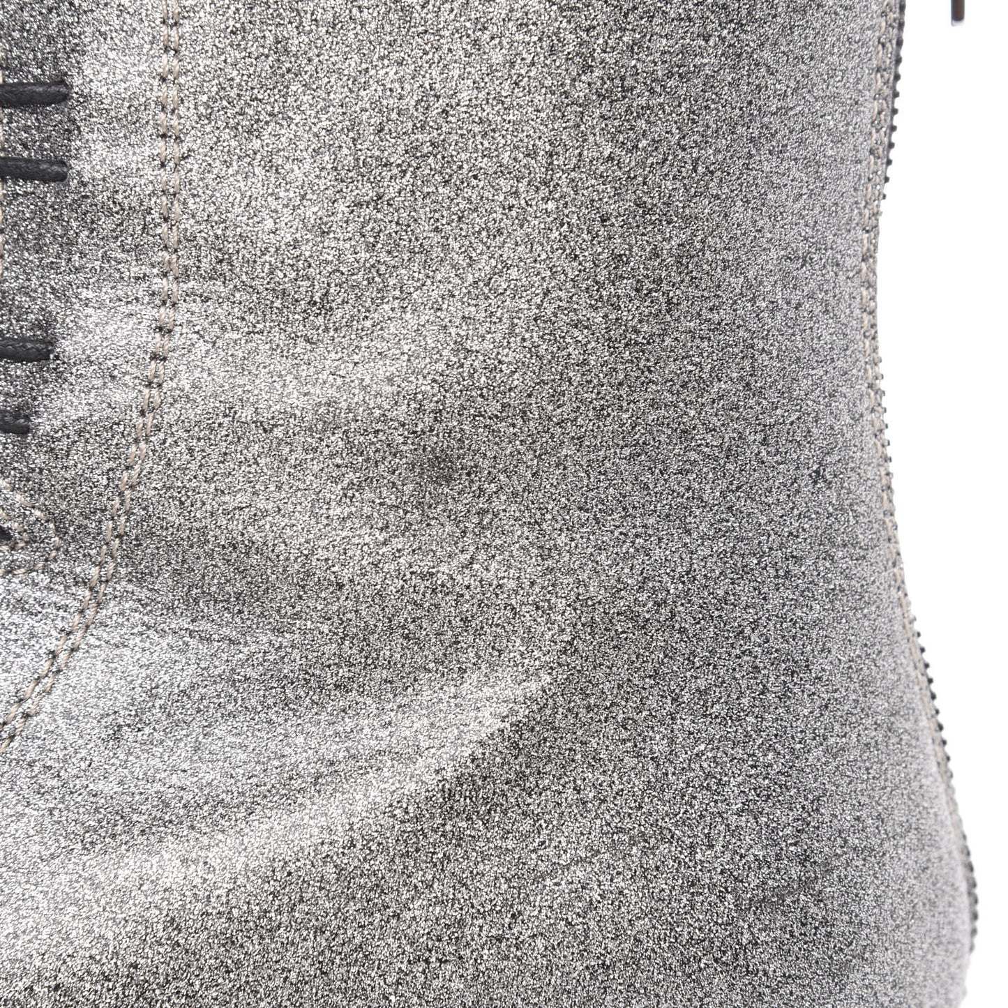 Glitter Haze Combat Boots 40 Silver