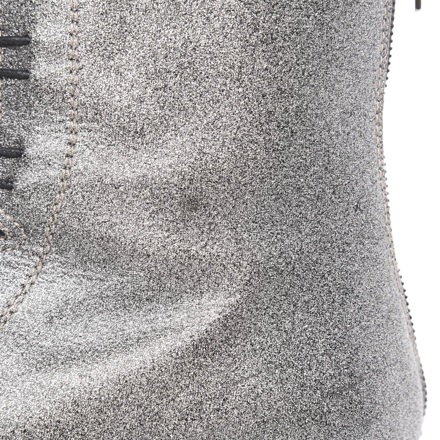 Jimmy Choo Glitter Haze Combat Boots 40 Silver 7 of 9