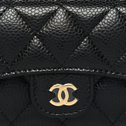 Chanel Caviar Quilted Flap Card Holder Wallet Black 9 of 10