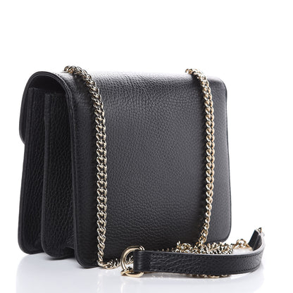 Gucci Dollar Calfskin Small Interlocking G Shoulder Bag Black 3 of 10
