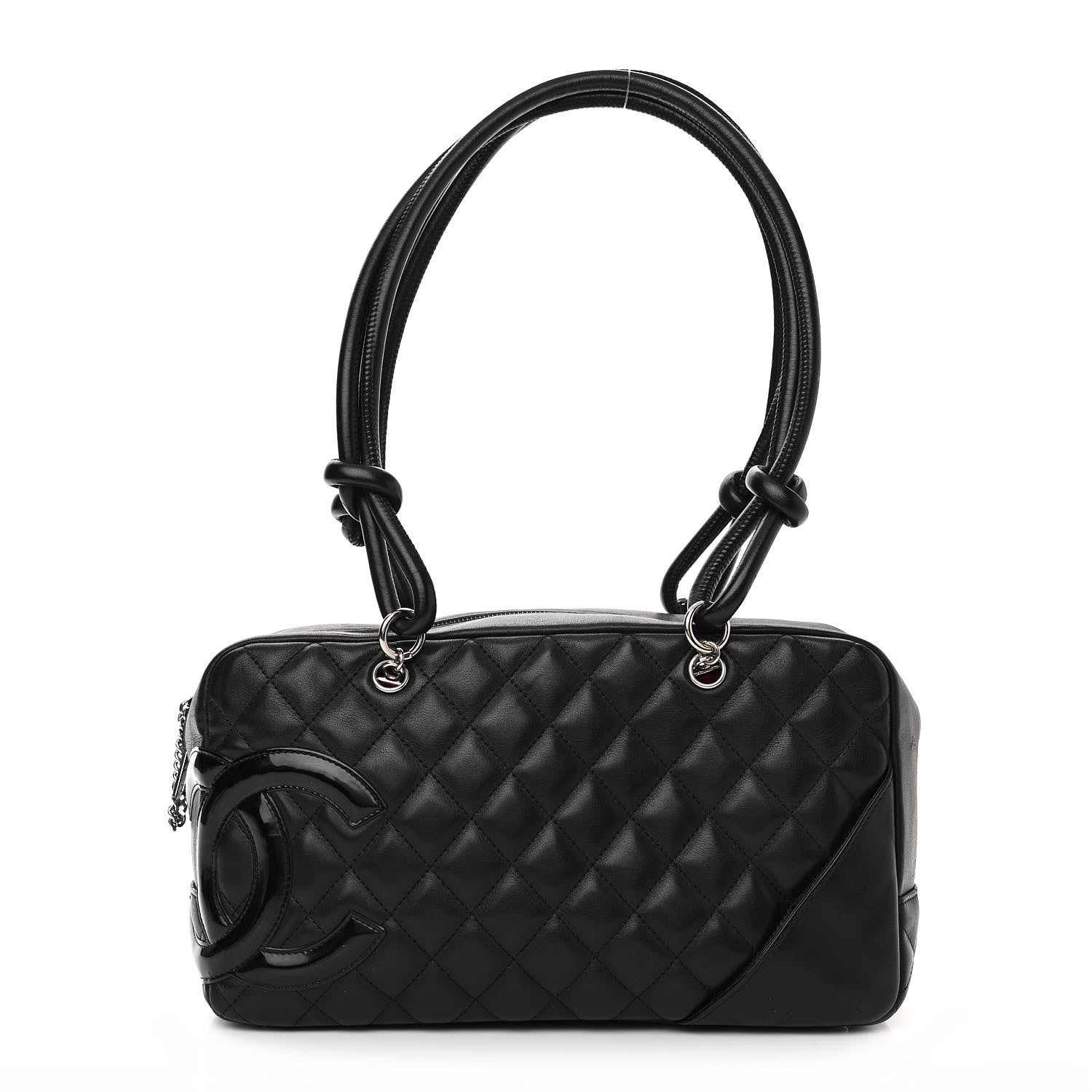 Chanel Calfskin Quilted Large Cambon Bowler Black 1 of 10