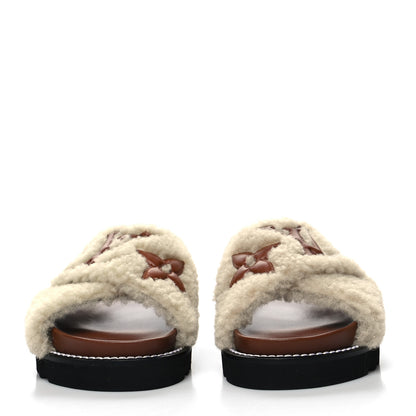 Louis Vuitton Shearling Paseo Flat Comfort Mule 37 Brown 2 of 9
