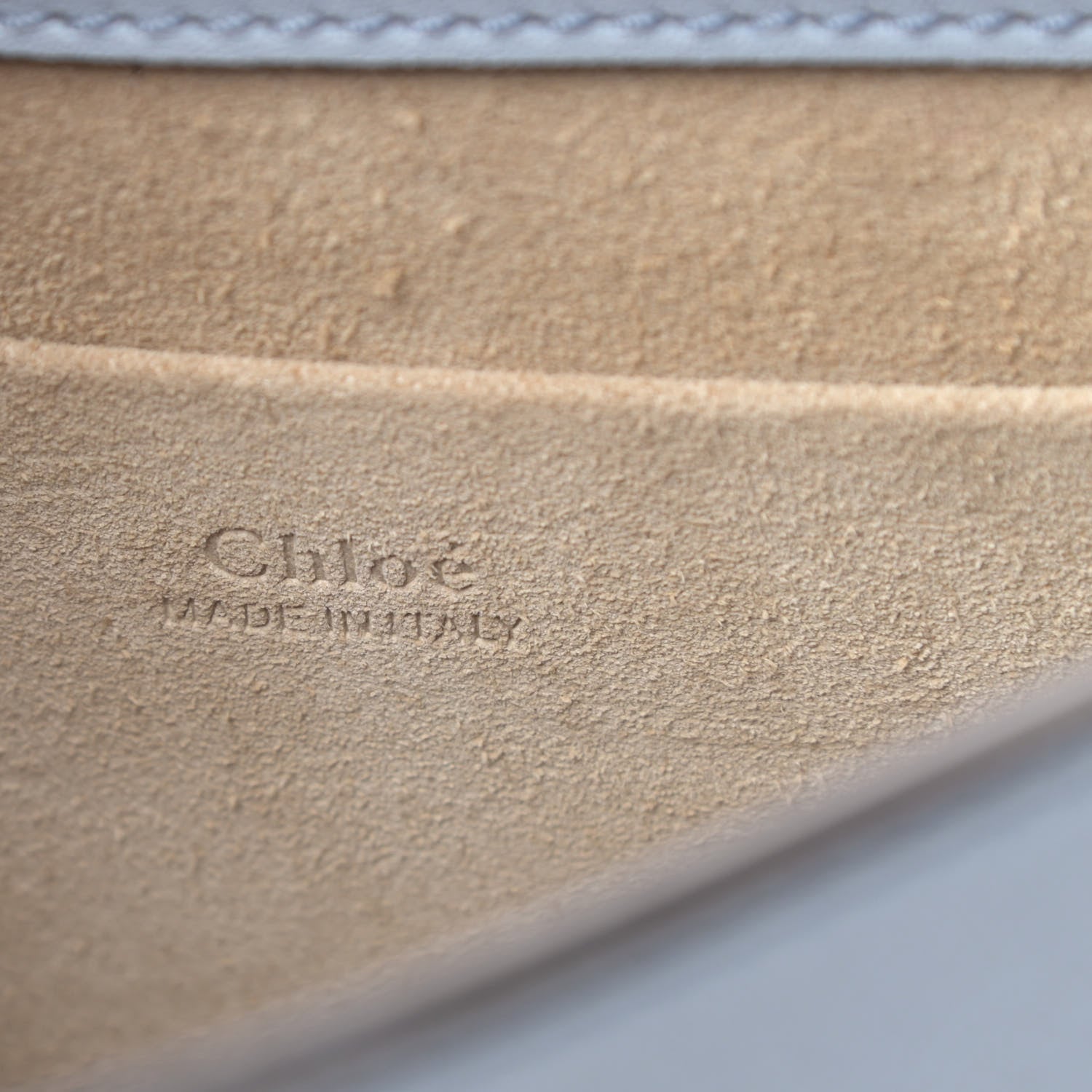 Chloe Calfskin Suede Small Nile Bracelet Bag Cloudy Blue 6 of 11