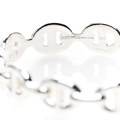 Hermes Sterling Silver MM Chaine d'Ancre Enchainee Cuff Bracelet SH 3 of 4