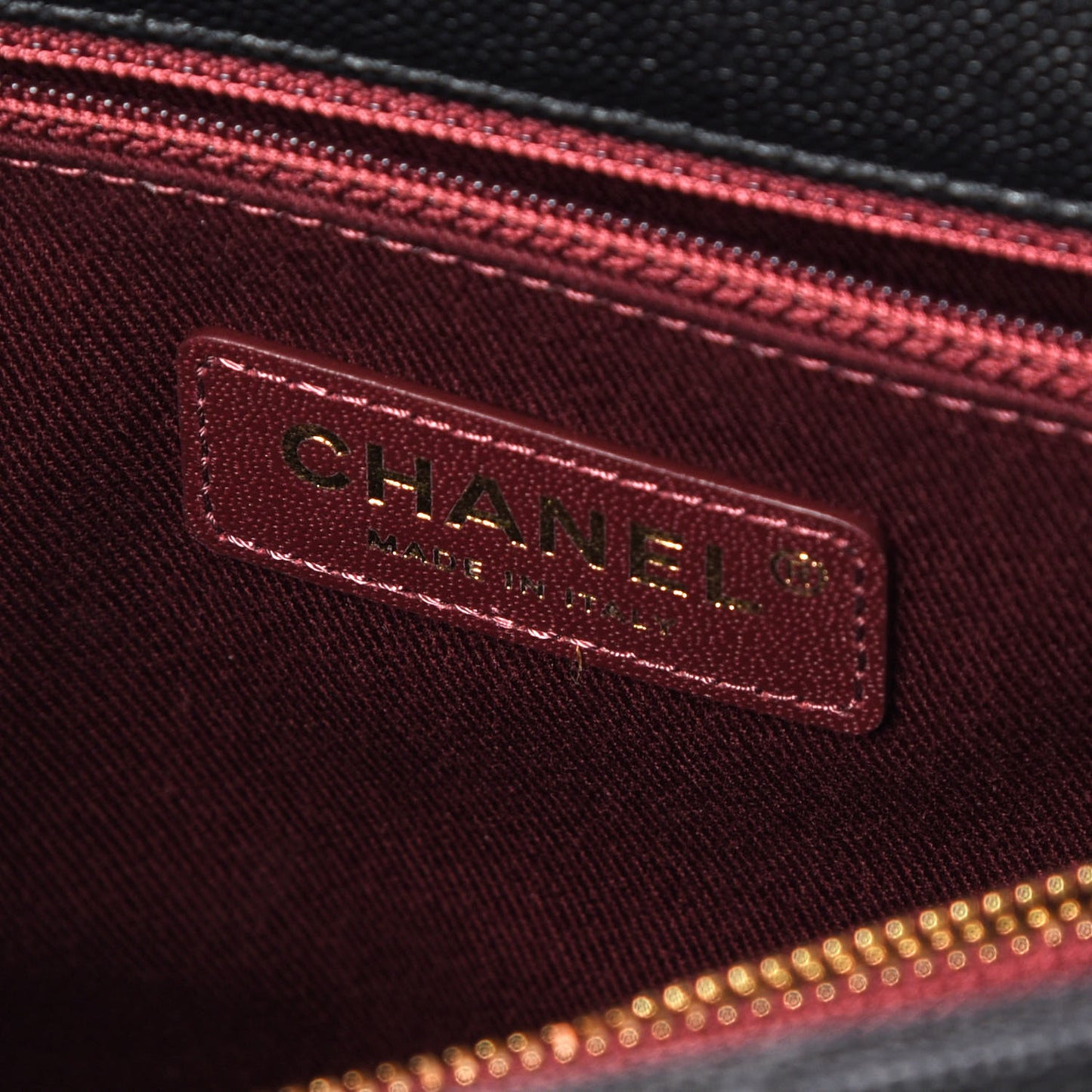 Caviar Quilted Small Coco Handle Flap Black