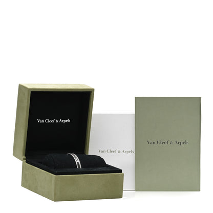 Van Cleef & Arpels 18K White Gold Perlee Signature Bangle Bracelet M 4 of 4