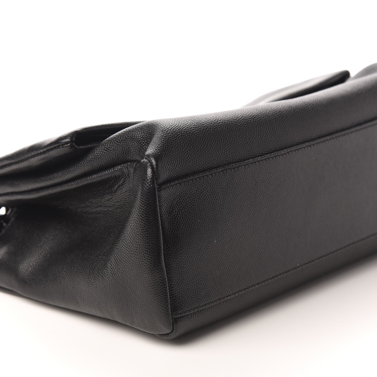 Saint Laurent Grain De Poudre Medium West Hollywood Monogram Fold-Over Black 6 of 9