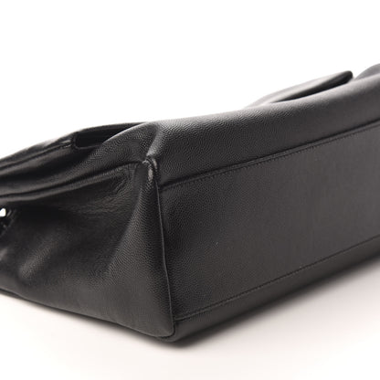 Saint Laurent Grain De Poudre Medium West Hollywood Monogram Fold-Over Black 6 of 9