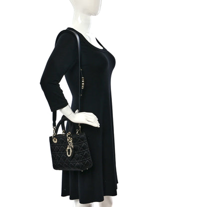 Christian Dior Satin Swarovski Crystal Cannage My ABC Lady Dior Black 2 of 8