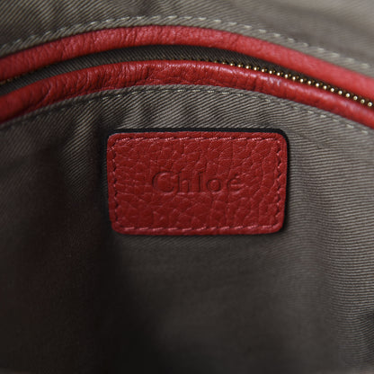 Chloe Calfskin Medium Marcie Satchel Peony Red 8 of 11