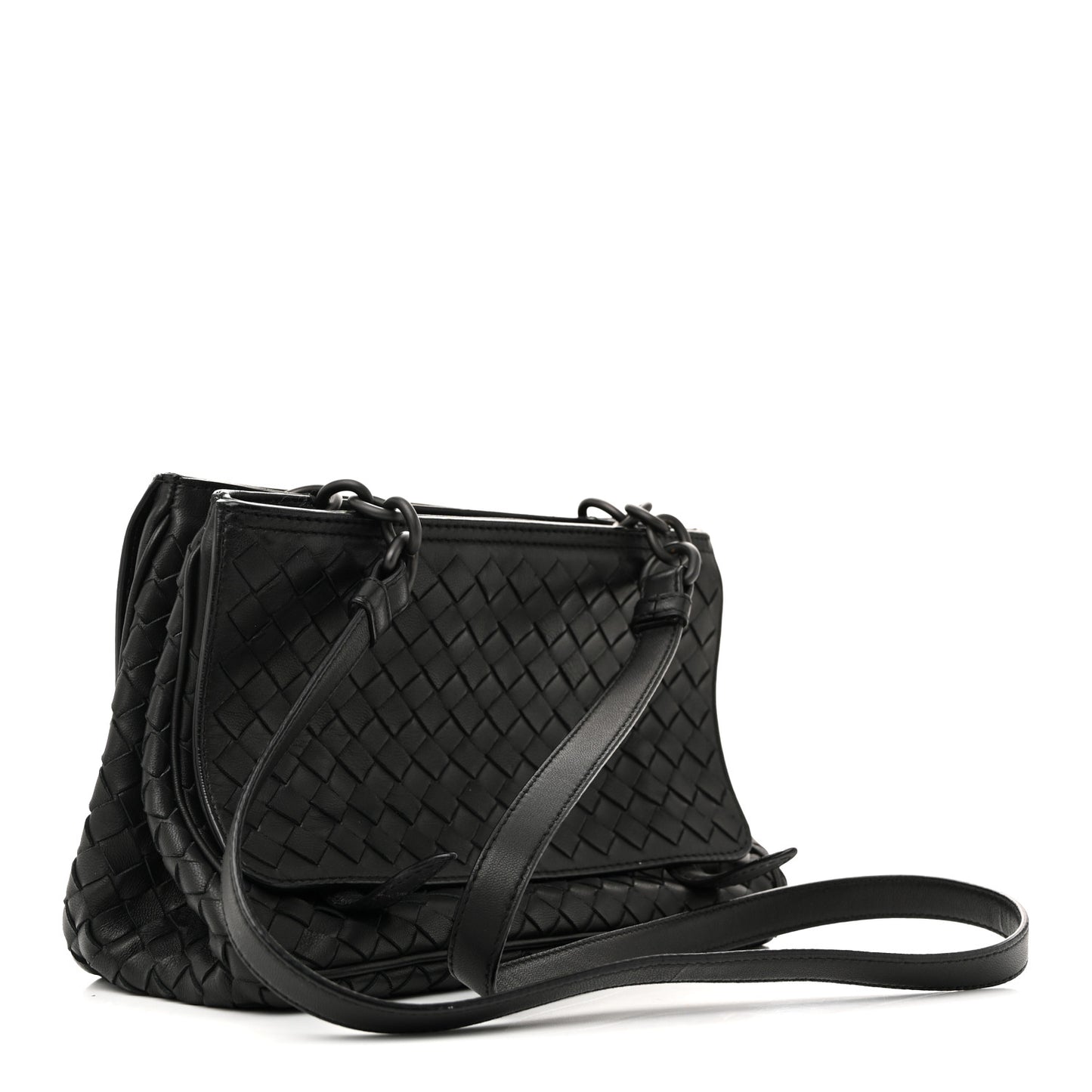 Nappa Intrecciato Messenger Bag Ebano