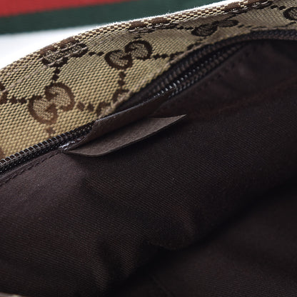 Gucci Monogram Web Small Flat Messenger Crossbody Dark Brown 8 of 10