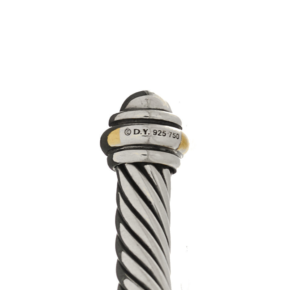 Sterling Silver 18K Yellow Gold 4mm Cable Classics Bracelet