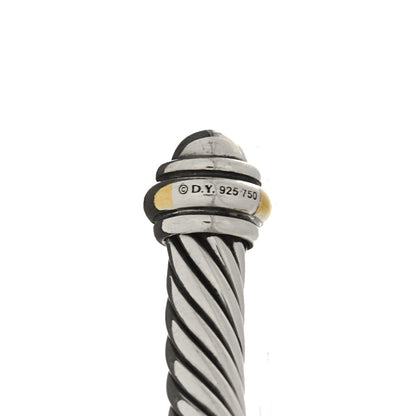 David Yurman Sterling Silver 18K Yellow Gold 4mm Cable Classics Bracelet 3 of 3