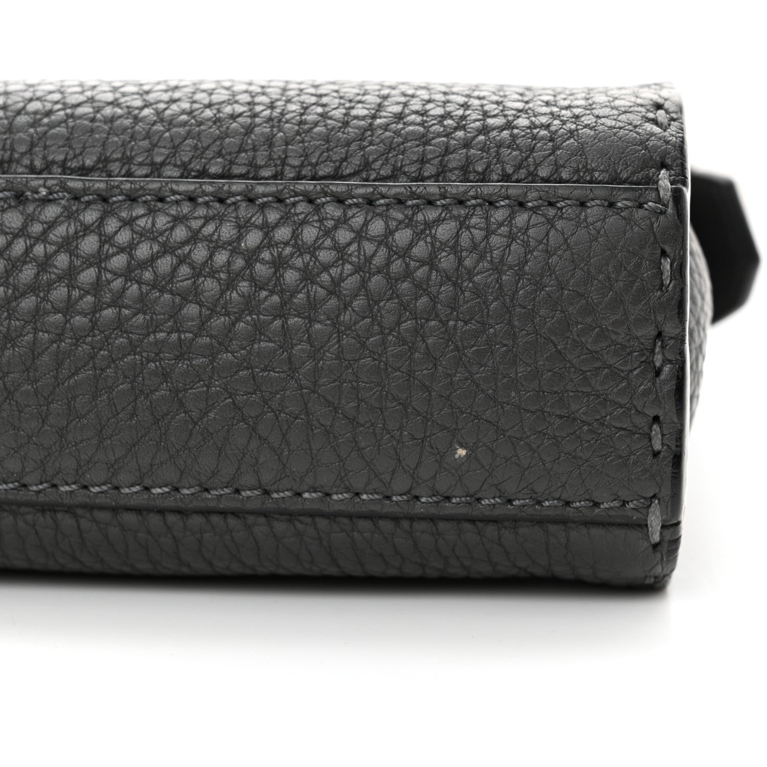 Fendi Cuoio Romano Selleria Mini Peekaboo Iconic Fit Satchel Asfalto Multicolor 11 of 12