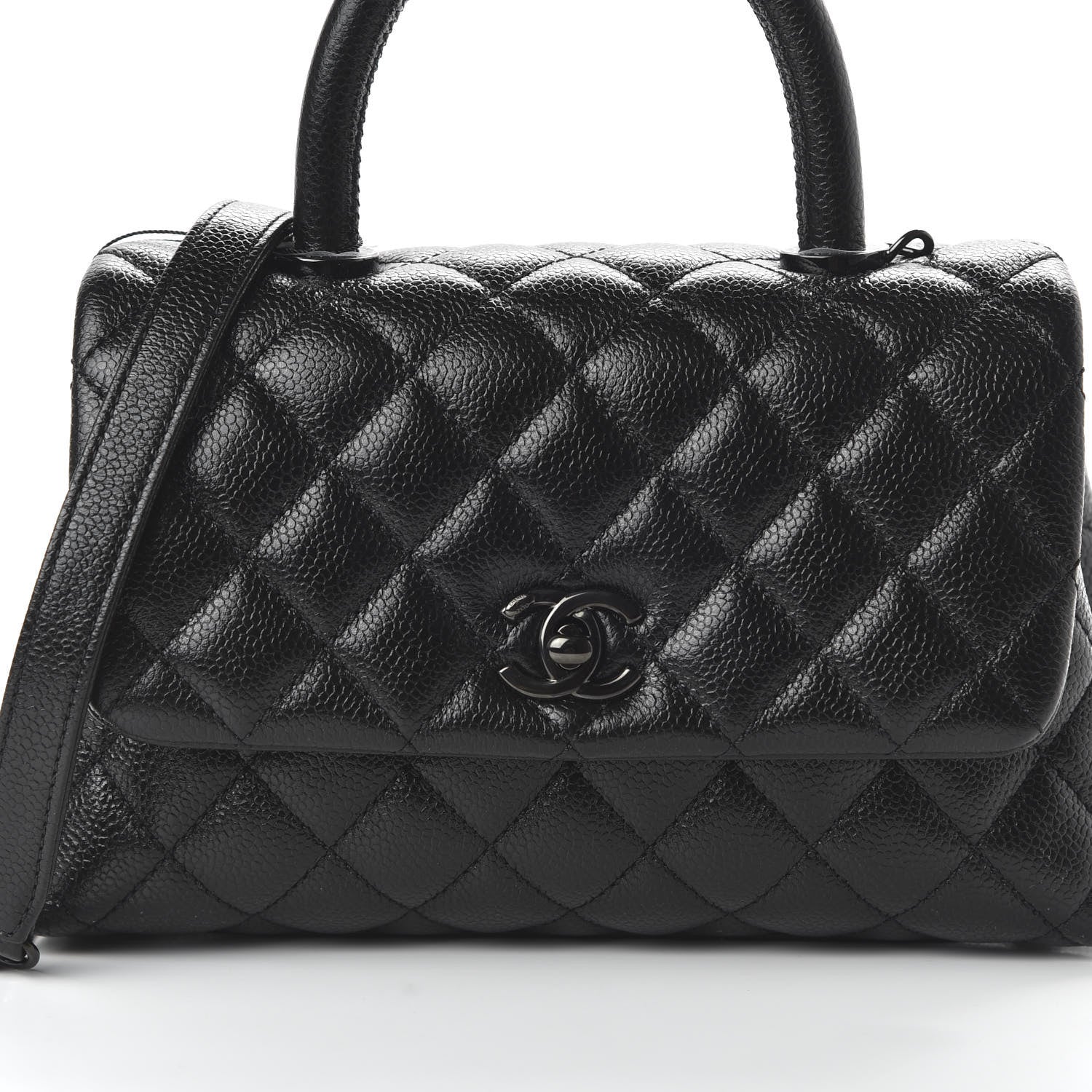 Chanel Caviar Quilted Mini Coco Handle Flap So Black 10 of 10