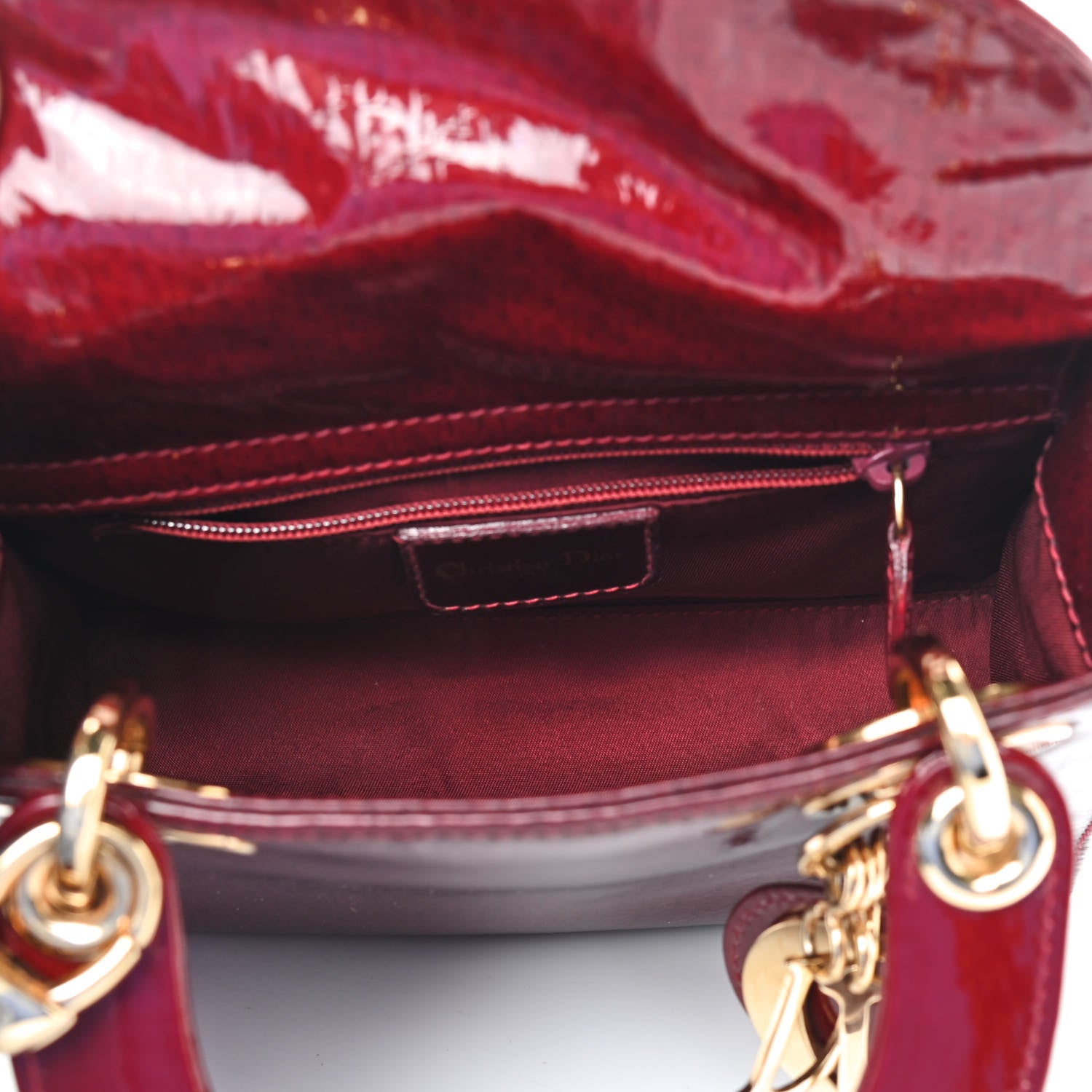 Christian Dior Patent Ultimate Mini Lady Dior Rouge 4 of 8