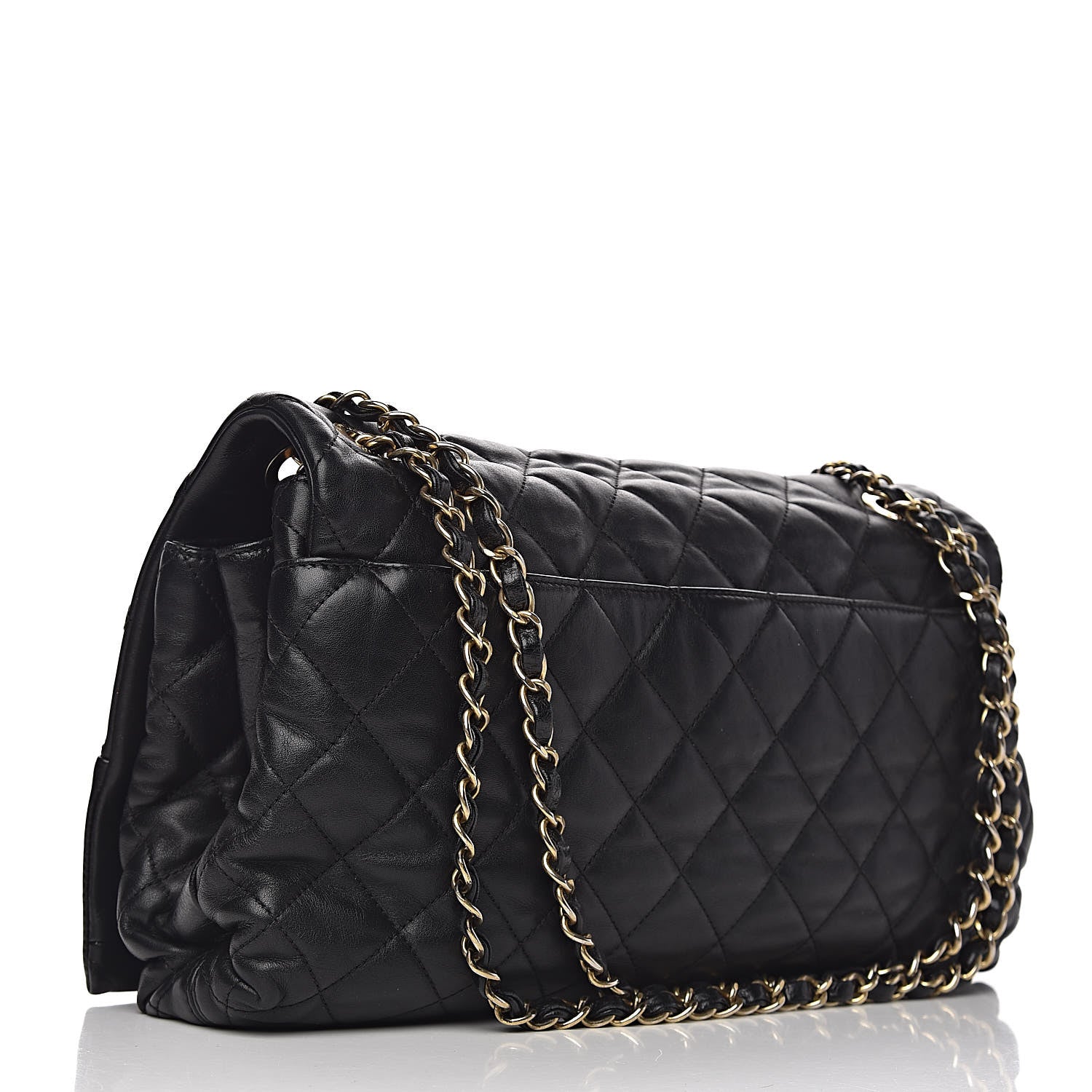 Chanel Calfskin Quilted Jumbo Soft Elegance Flap Black 3 of 16