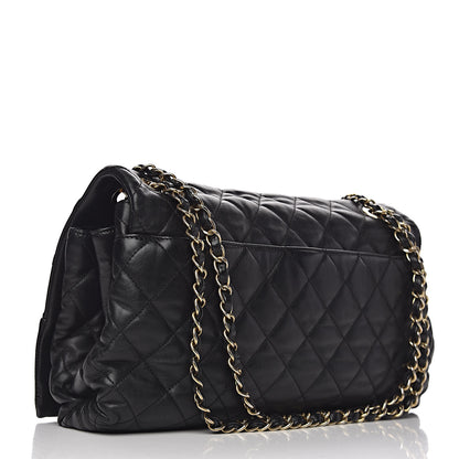 Chanel Calfskin Quilted Jumbo Soft Elegance Flap Black 3 of 16