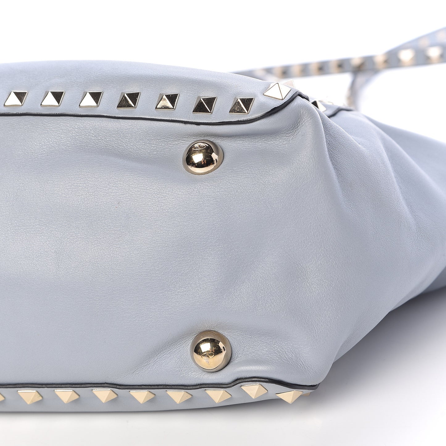 Vitello Small Rockstud Tote Grey
