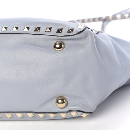 Valentino Garavani Vitello Small Rockstud Tote Grey 18 of 19
