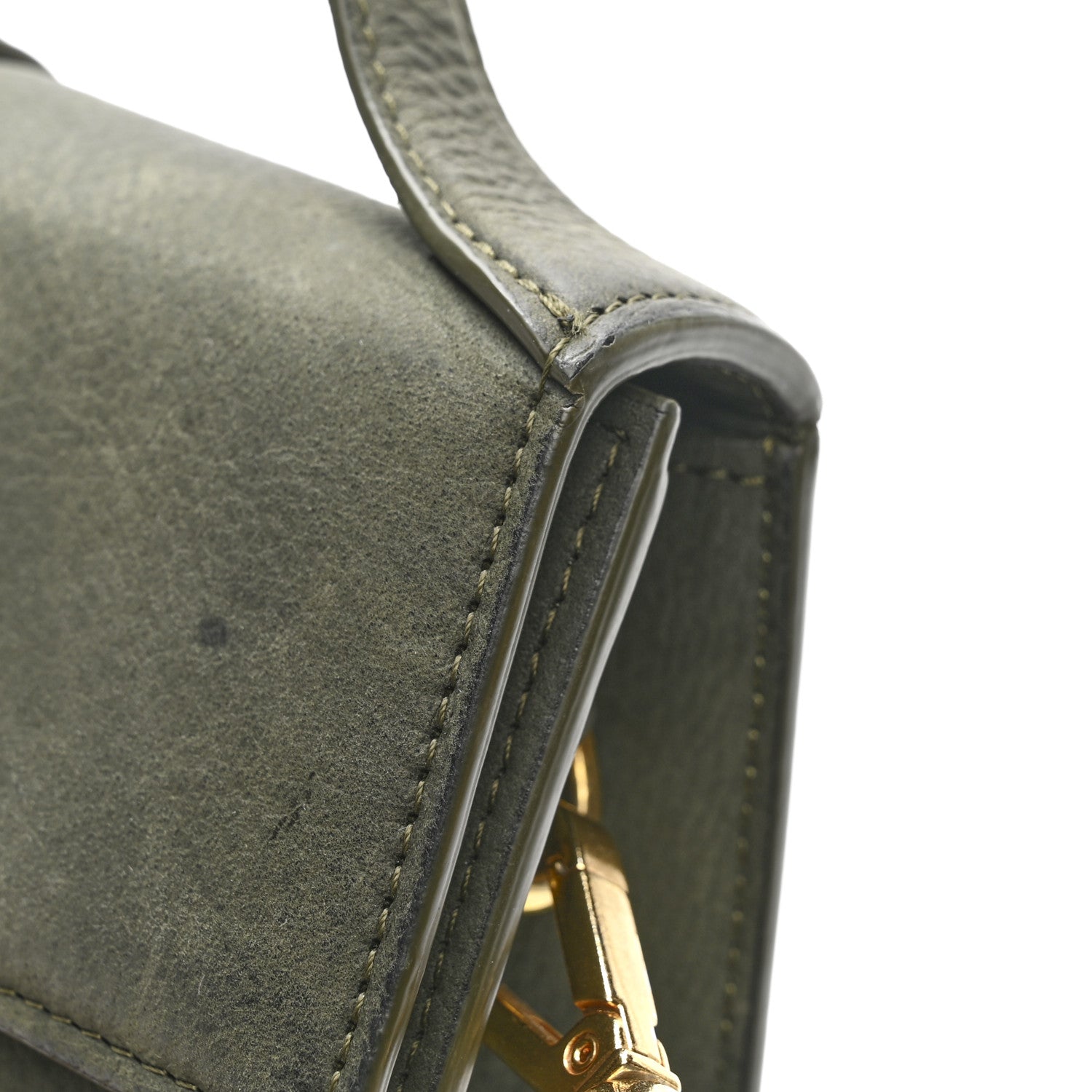 Jacquemus Nubuck Le Grand Bambino Dark Green 1841083 – FASHIONPHILE