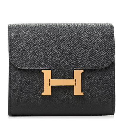 Hermes Epsom Constance Short Wallet Black 1 of 7