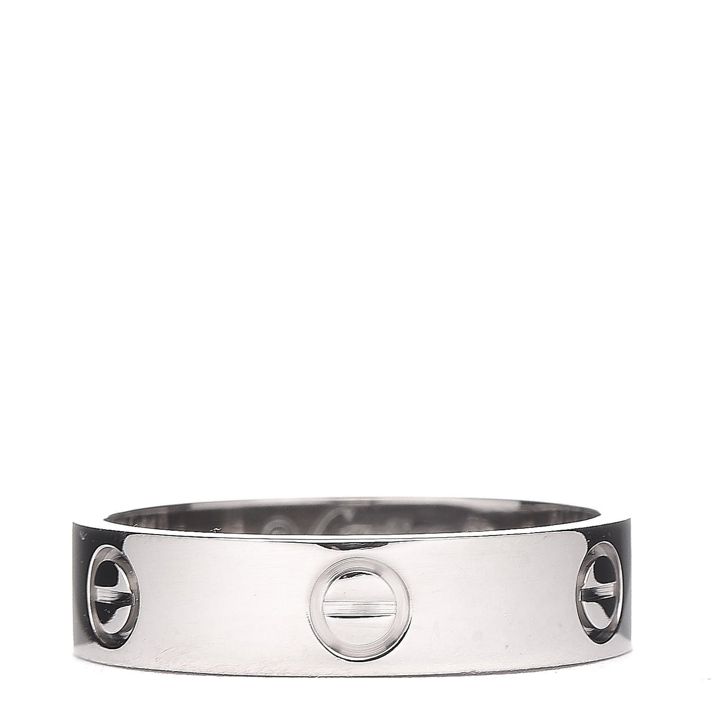 18K White Gold 3.5mm LOVE Wedding Band Ring 63 10.25