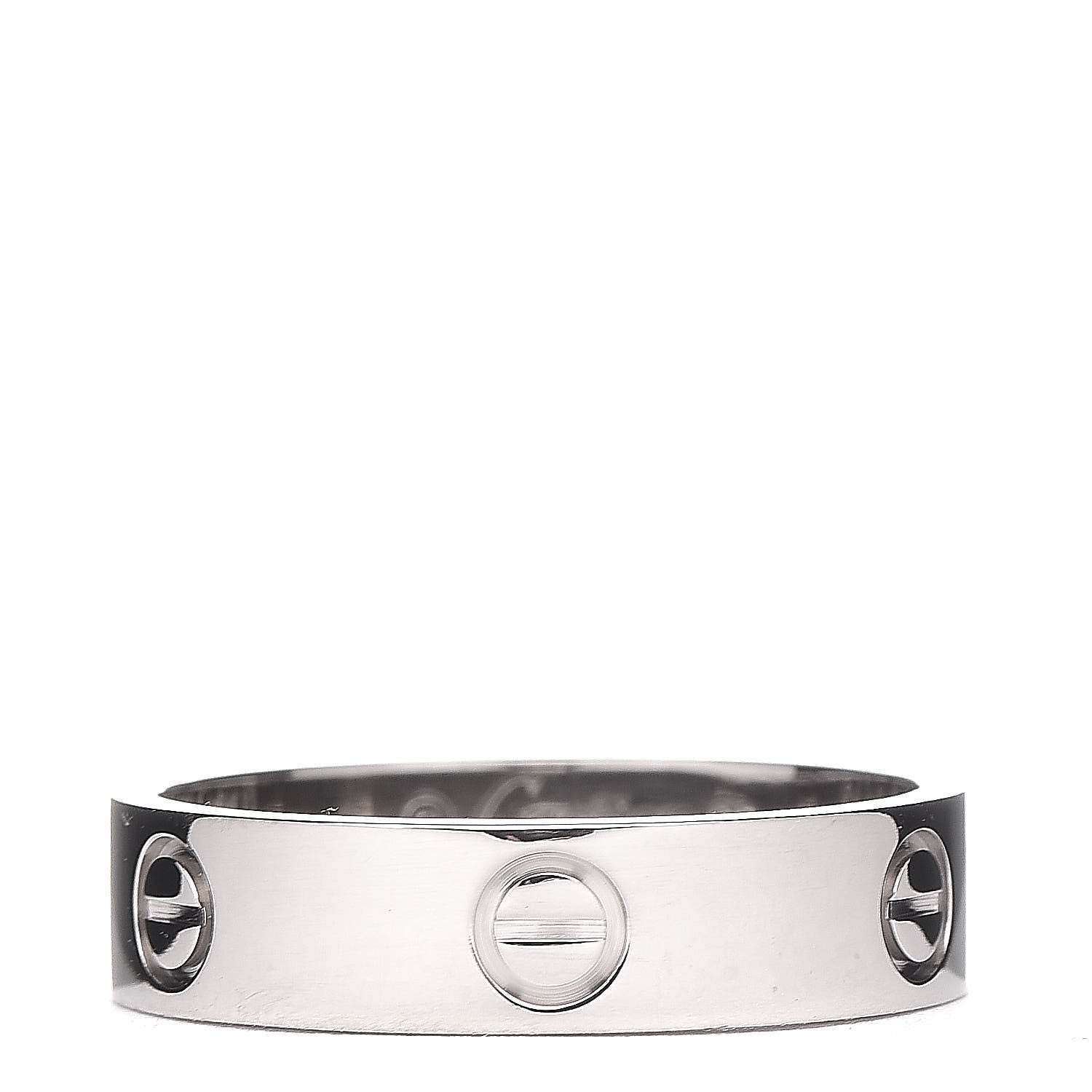 Cartier 18K White Gold 3.5mm LOVE Wedding Band Ring 63 10.25 1 of 4