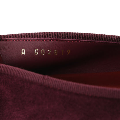 Chanel Suede Calfskin Patent Cap Toe CC Ballerina Flats 39 Burgundy 9 of 9