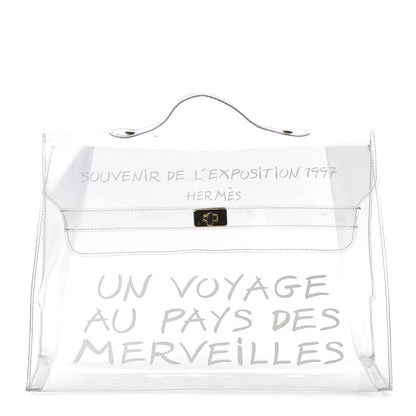 Hermes Vinyl Souvenir De L'Exposition Kelly Transparent 1 of 9