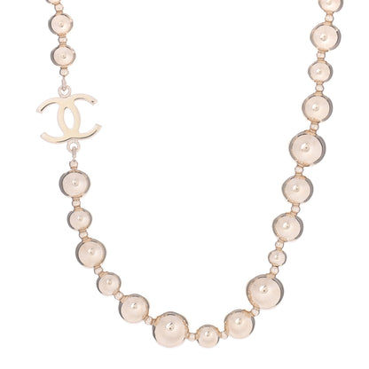 Chanel Metal Bead CC Necklace Gold 1 of 4