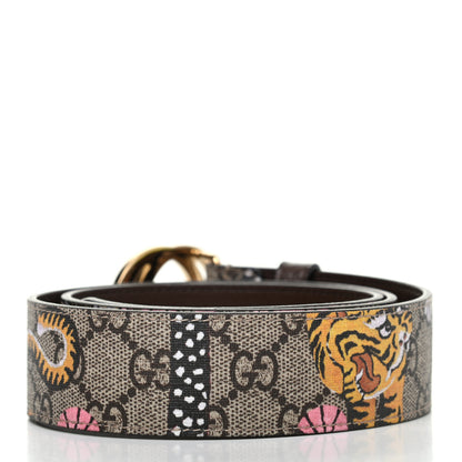 Gucci GG Supreme Monogram Bengal Interlocking G Belt 85 34 Beige Pink 2 of 3