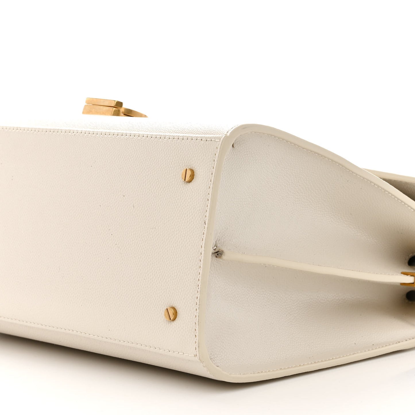 Grain de Poudre Medium Classic Monogram Cassandra Top Handle Crema Soft Rouge Legion
