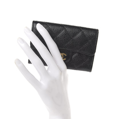 Chanel Caviar Quilted Flap Card Holder Black 2 of 9