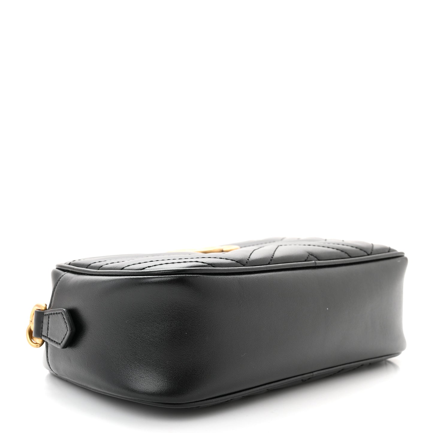 Calfskin Matelasse Small GG Marmont Chain Shoulder Bag Black