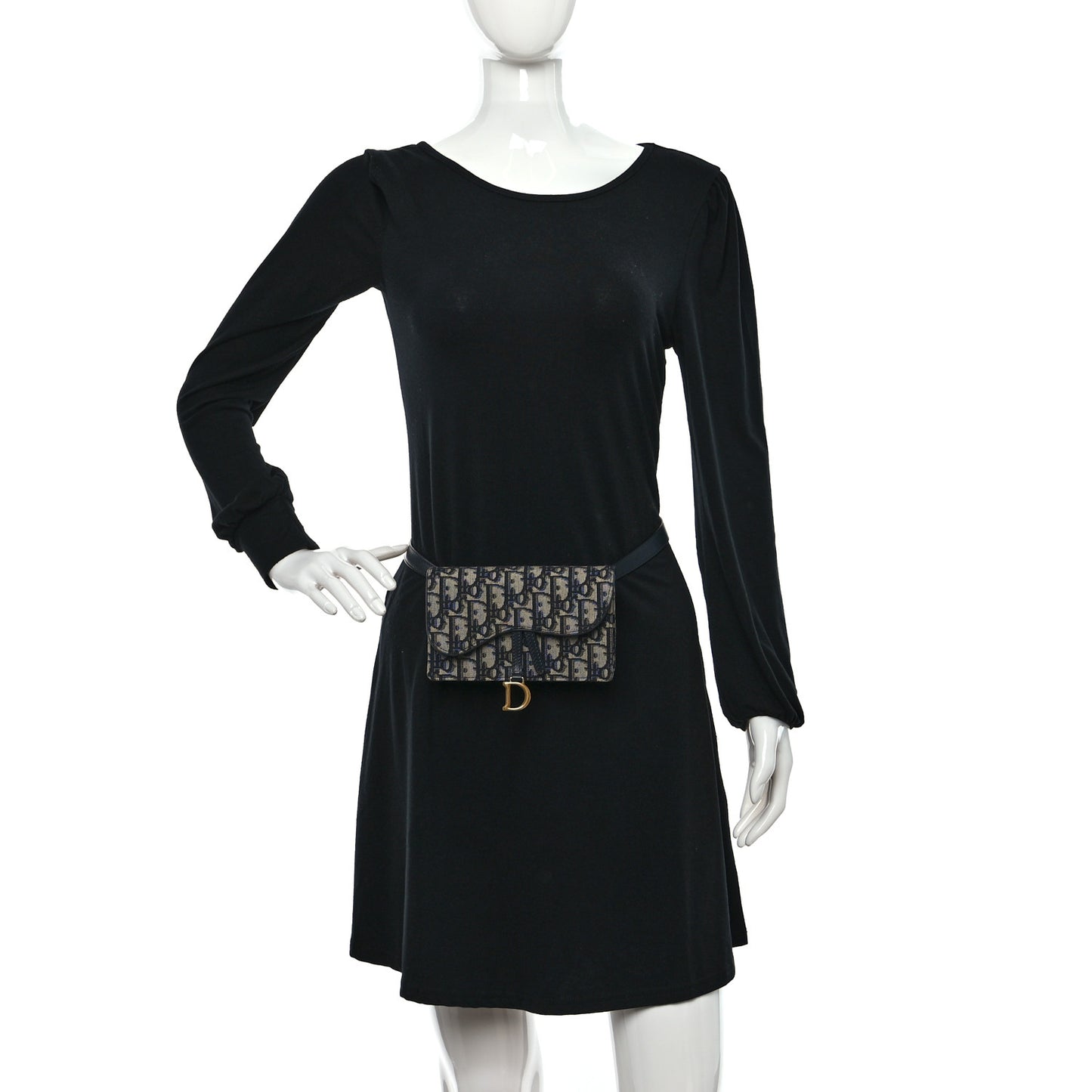 Oblique Saddle Belt Bag Blue