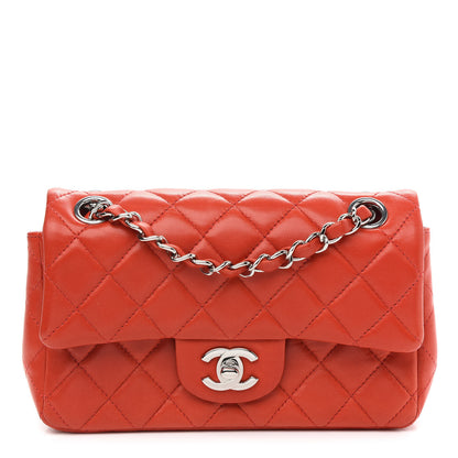 Chanel Lambskin Quilted Mini Rectangular Flap Red 1 of 9