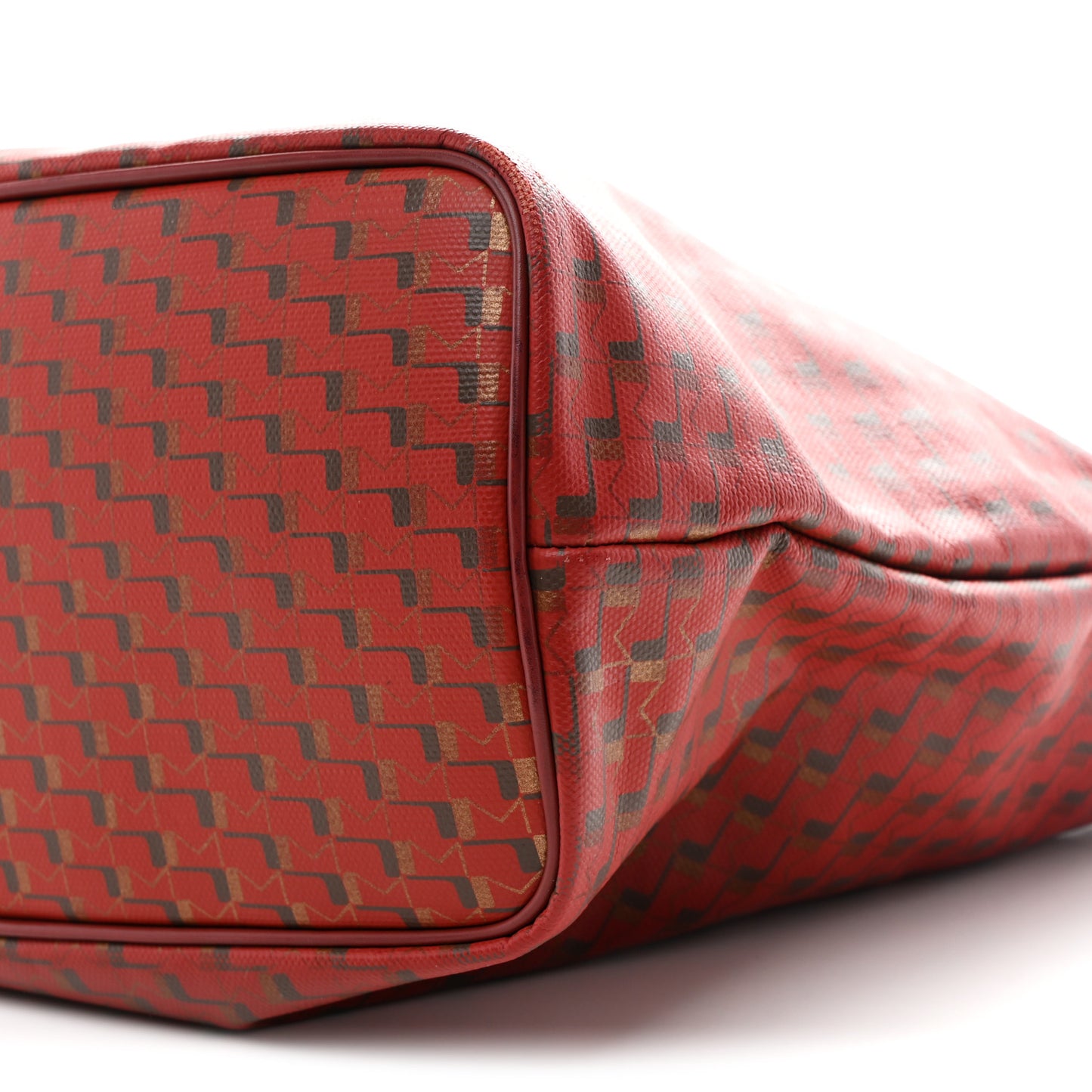 Grained Calfskin Canvas 1920 Oh! Tote Ruban GM Madder Bronze
