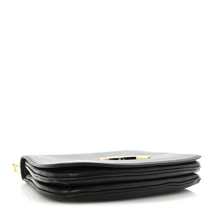 Gucci Roxy Calfskin Web Medium Studded Blondie Shoulder Flap Bag Black 4 of 9