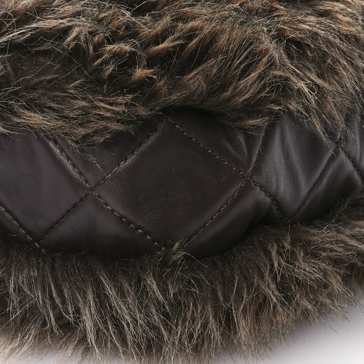 Chanel Lambskin Quilted Fantasy Fur Flap Brown 10 of 10