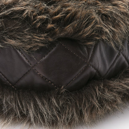 Chanel Lambskin Quilted Fantasy Fur Flap Brown 10 of 10