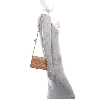 Louis Vuitton Lambskin Embossed Monogram Pochette Coussin Camel 2 of 9