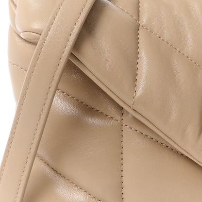 Saint Laurent Lambskin Quilted Toy Loulou Puffer Monogram Chain Satchel Nude Powder 9 of 12
