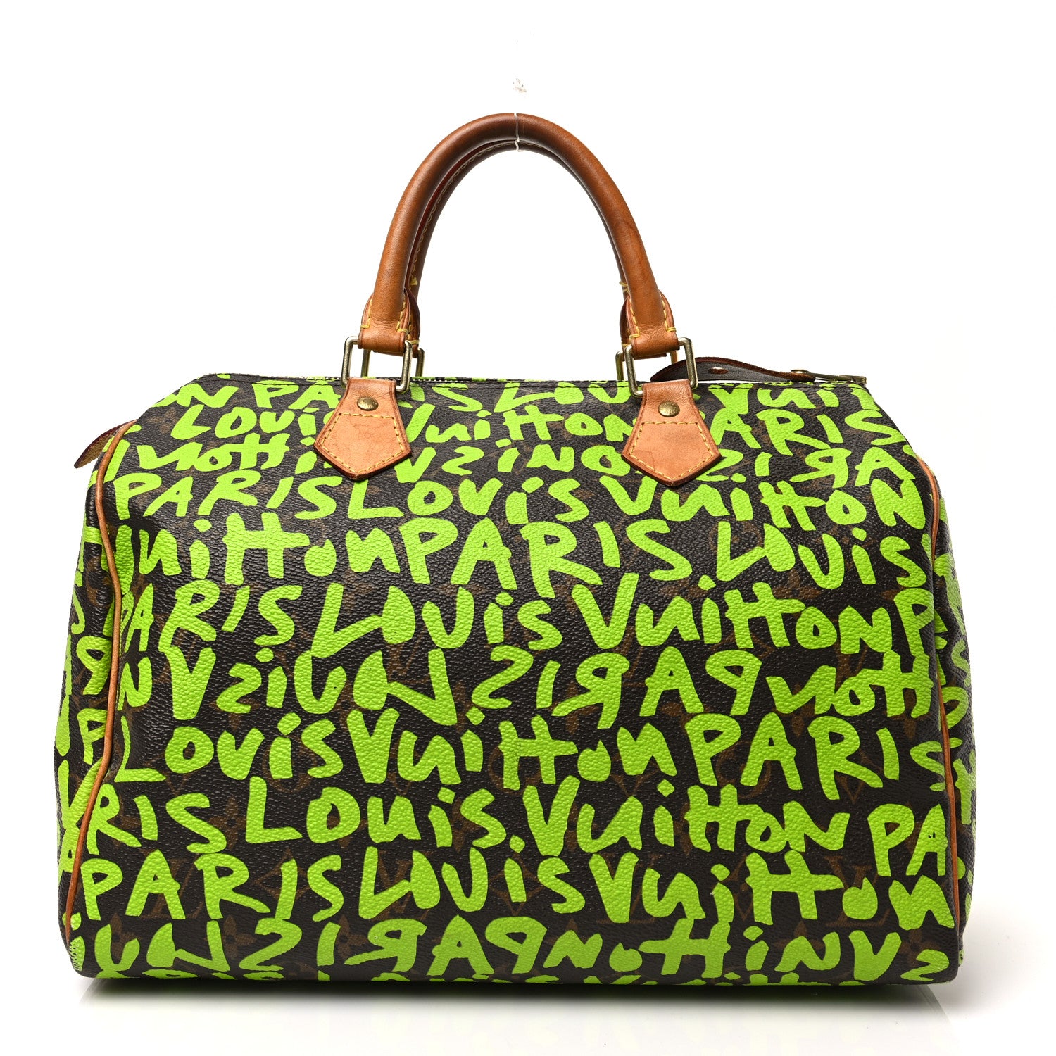 Louis Vuitton Monogram Graffiti Speedy 30 Green 1 of 10