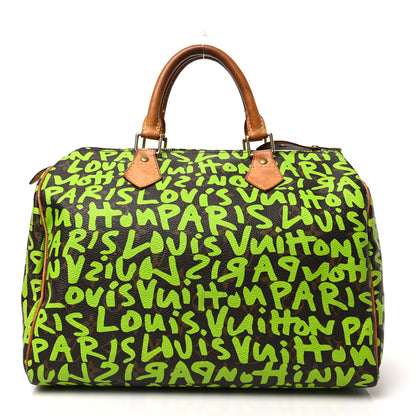 Louis Vuitton Monogram Graffiti Speedy 30 Green 1 of 10