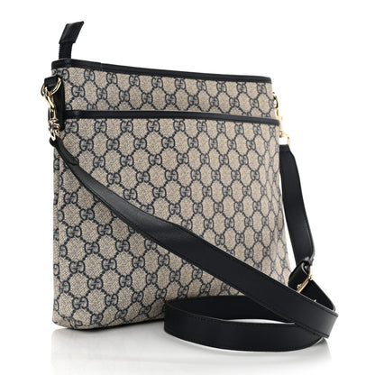 Gucci GG Plus Monogram Medium Flat Messenger Bag Navy 3 of 10