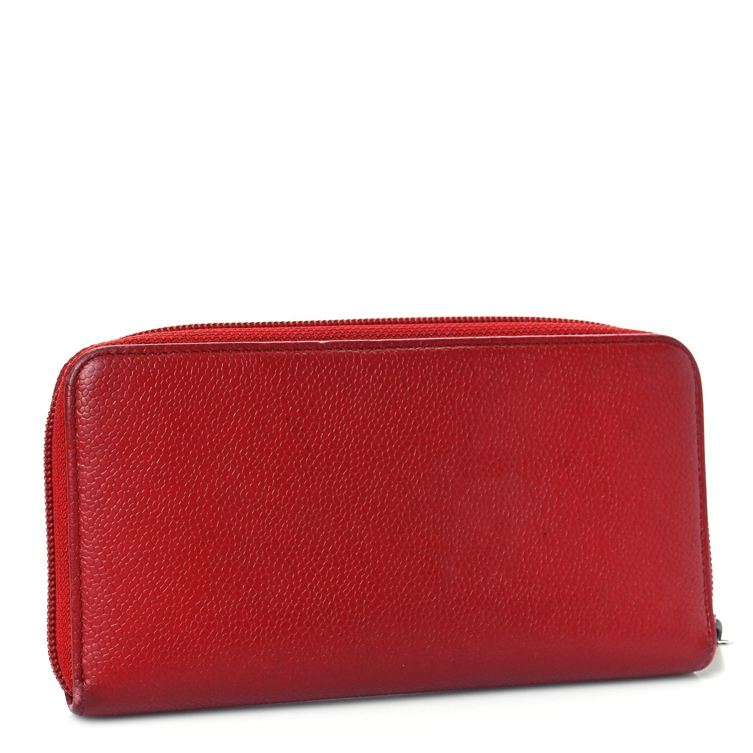 Chanel Caviar Large Timeless CC Zip Around Wallet Red 3 of 10
