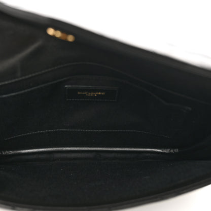 Saint Laurent Lambskin Quilted Sade Envelope Clutch Black 5 of 6