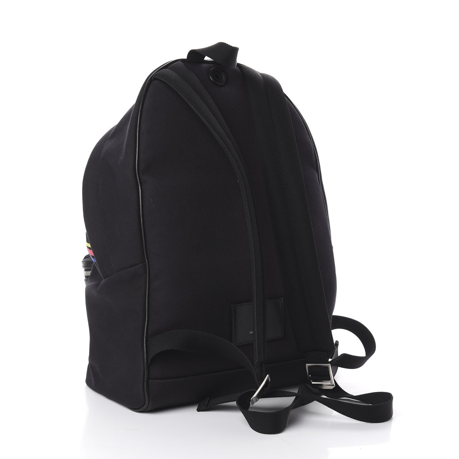 Saint Laurent Nylon Twill Dinosaur Print City Backpack Black Multicolor 4 of 18